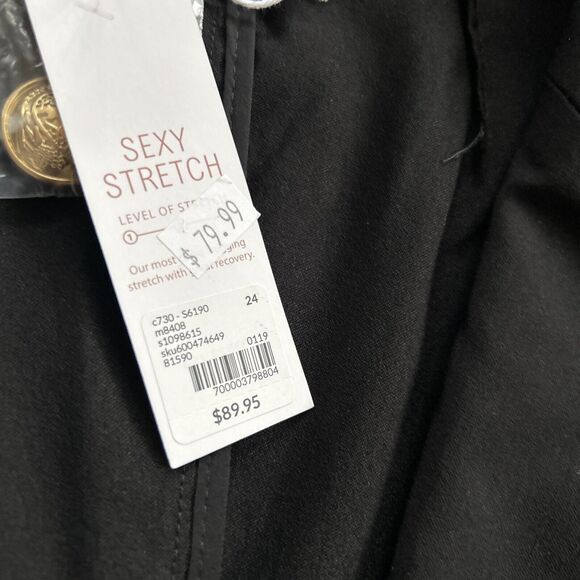 NWT $89 Lane Bryant size 24 THE BRYANT BLAZER One Gold Button Closure BLACK K24 - Picture 3 of 11